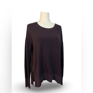 Athleta Dark Purple Long Sleeve Coaster Lux Soft Sweater